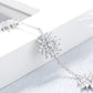 Sterling Silver Starburst Bracelet with Simulated Diamonds