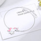 Sterling Silver and Pink Unicorn Bracelet