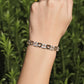 14K Gold Hearts Bangle Adjustable Bracelet with Simulated Diamonds