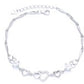 Silver-Tone Heart Braclet with Preciosa crystals