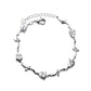 Simulated Diamond Tear Drop Adjustable Bracelet in Sterling Silver