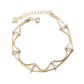 18K Gold Double Layer Bracelet with Crystals