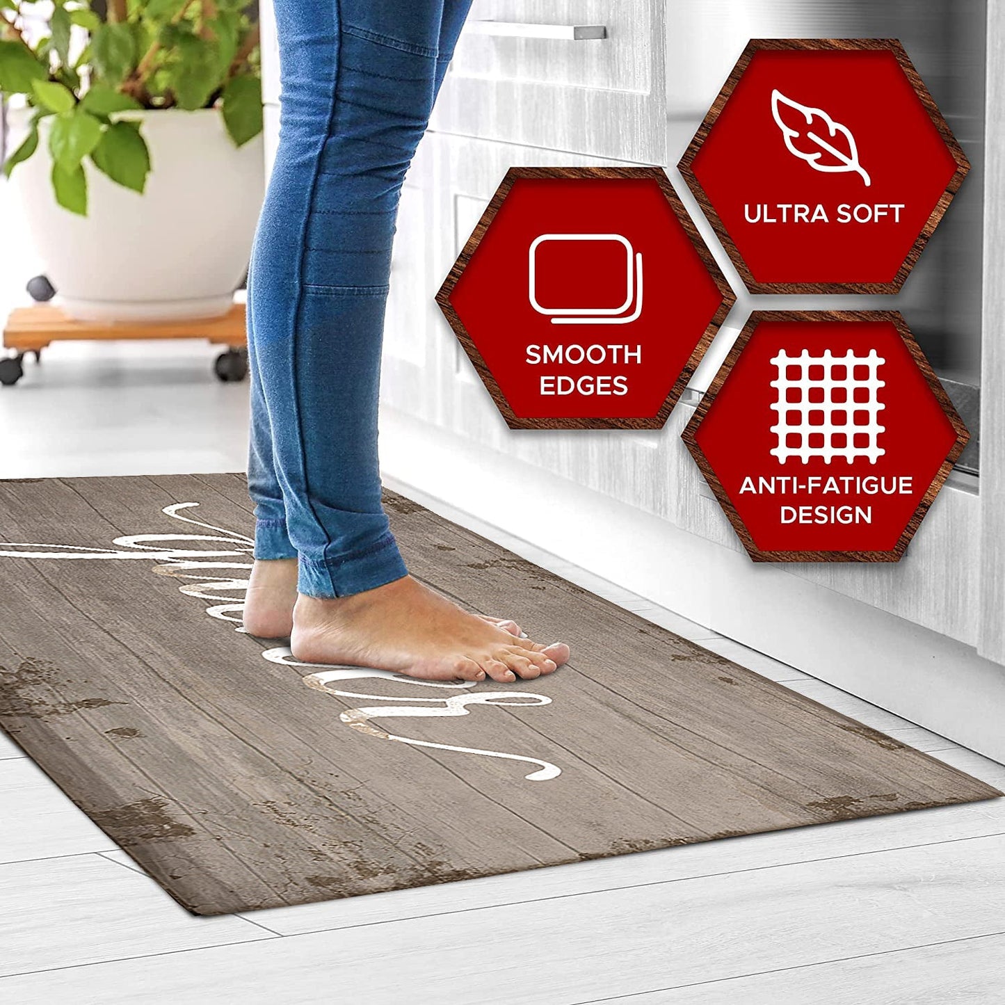 20"x55" Anti Fatigue Kitchen Runner Mat