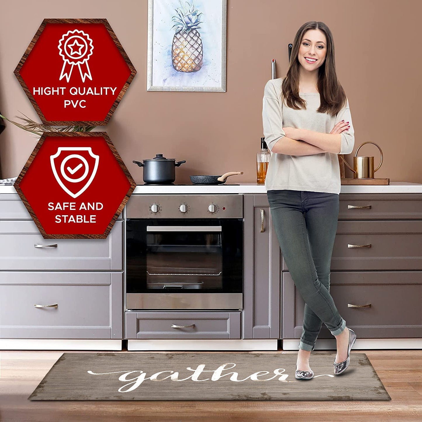 20"x55" Anti Fatigue Kitchen Runner Mat
