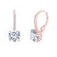 14K Gold Studded Crystal Leverback Earring