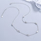 Sterling Silver Simulated Diamond Diamond by the Yard Necklace