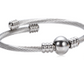 Stainless Steel Twist Ball Bracelet
