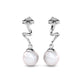 Simulated Diamond Pearl and Simulated Diamond ZigZag Earrings