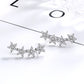 Star Climber Crawler with Genuine Crystal in Rhodium Plating