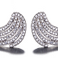White Gold Angel Wing Crawler Climbers with Simulated Diamonds