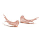 White Gold Angel Wing Crawler Climbers with Simulated Diamonds