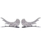 White Gold Angel Wing Crawler Climbers with Simulated Diamonds