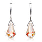 Murano Glass Orange Dangle Earrings