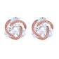 Amy and Annette 14k and Sterling Silver Floating Stones Caged Earrings with Crystals