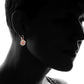 Amy and Annette Crystal Flower Lever-back Earring in 18K Gold