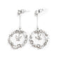 14K Gold Open Butterfly Drop Earring with Crystals