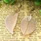 Handmade Natural Leaf Earrings