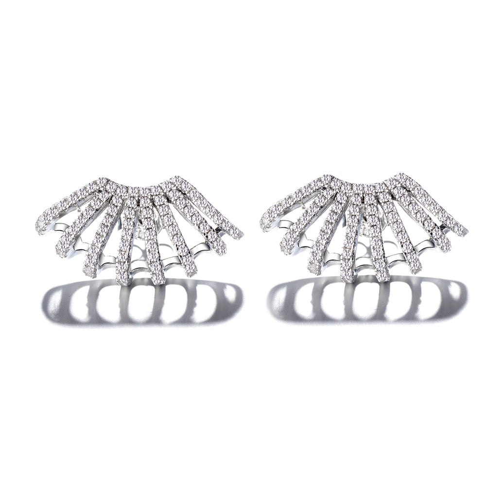 18k Gold Cuff with Genuine Crystal
