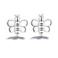 Sterling Silver and Rose Gold  Bee Stud Earrings