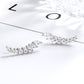14K White Gold Marque Cut Simulated Diamond Climber Crawler