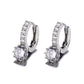Simulated Diamond Huggie Hoop Kiss Earring