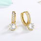 Simulated Diamond Huggie Hoop Kiss Earring