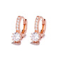 Simulated Diamond Huggie Hoop Kiss Earring