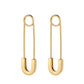 14K Gold over Sterling Silver Safety Pin Earrings