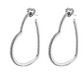 Sterling Silver Heart Milligraine Drop Earrings