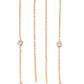 Sterling Silver Drop Pull Through Drop Earrings with Crystal