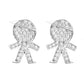 Sterling Silver Crystal Children Stud Earrings