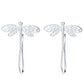 Sterling Silver and 14K Gold Dangle Dragonfly Earrings