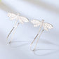 Sterling Silver and 14K Gold Dangle Dragonfly Earrings