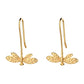 Sterling Silver and 14K Gold Dangle Dragonfly Earrings