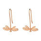 Sterling Silver and 14K Gold Dangle Dragonfly Earrings