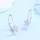 Amy and Annette Lever Back Earrings with Crystals in 18K Gold