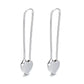 14k Rose Gold or Sterling Silver Heart Paper Clip earring