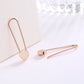 14k Rose Gold or Sterling Silver Heart Paper Clip earring