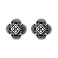 Amy and Annette Artisan Sterling Silver Floral Earrings