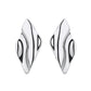 14K Gold And Sterling Silver Hammered Earrings