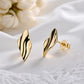 14K Gold And Sterling Silver Hammered Earrings