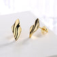 14K Gold And Sterling Silver Hammered Earrings