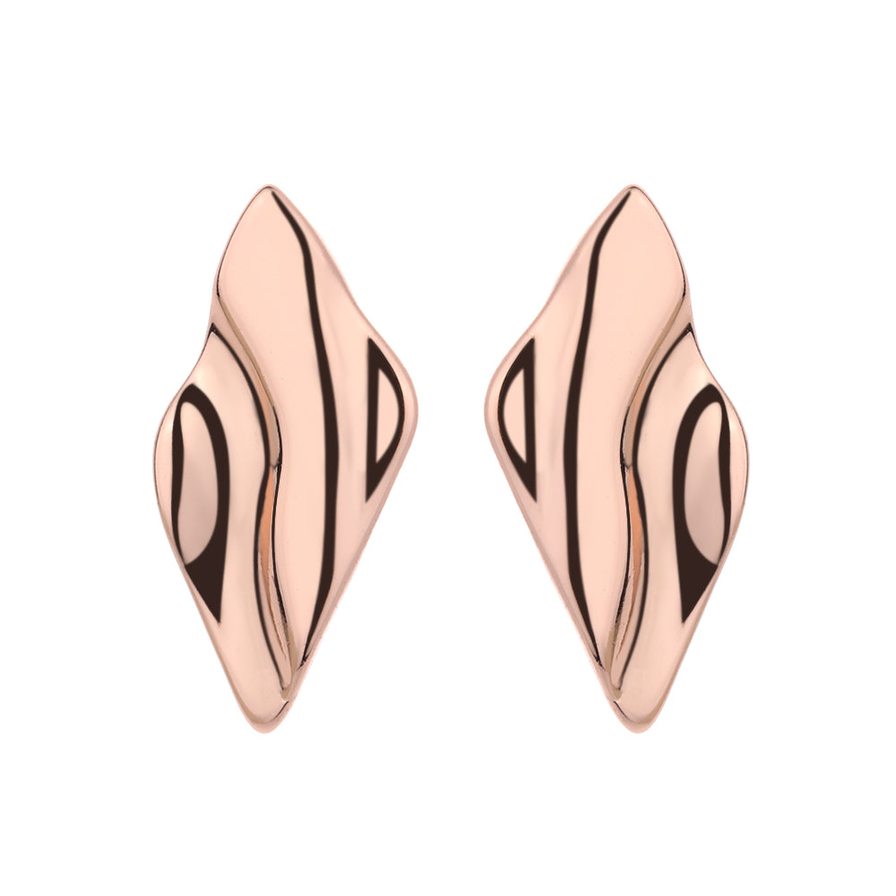 14K Gold And Sterling Silver Hammered Earrings