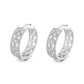 14K Gold Filigree Flower Hoop Earring with crystals