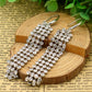 Mesh Crystal Drop and Dangle Earrings in 14K White Gold
