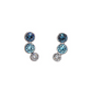 Sterling Silver Ombre Earrings with Simulated Diamonds