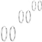 Amy and Annette 14K Gold over Sterling Silver Hoop Earrings Set of 3 Sizes