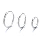 Amy and Annette 14K Gold over Sterling Silver Hoop Earrings Set of 3 Sizes