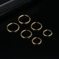 Amy and Annette 14K Gold over Sterling Silver Hoop Earrings Set of 3 Sizes