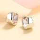 14K Gold And Sterling Silver Solid Huggie Earring